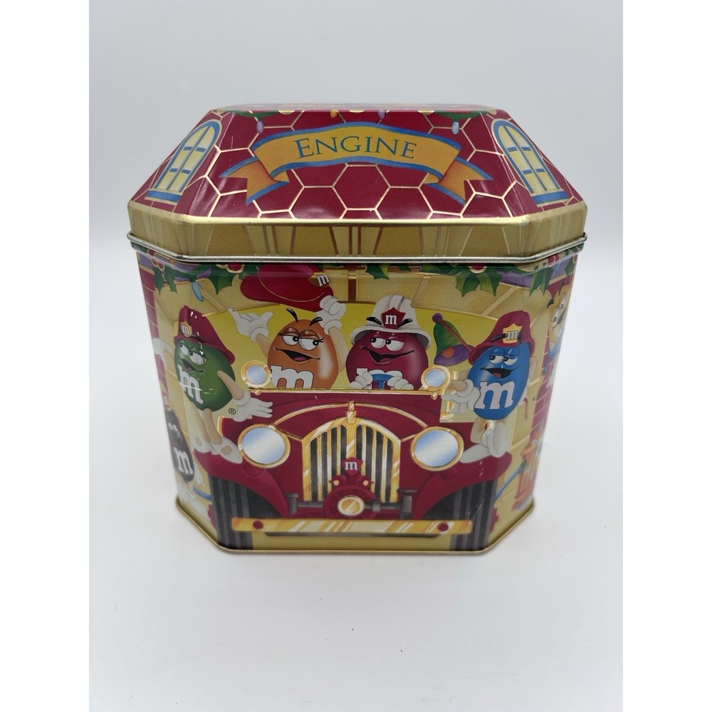 Vintage M&M's 1997 Collectable‎ Christmas Fire Engine Tin